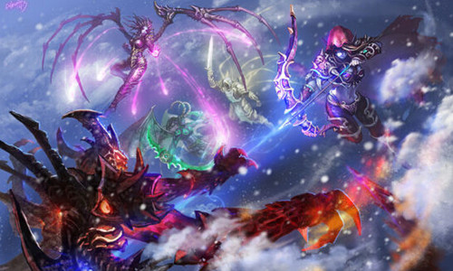 图1:迅游网游加速器---《风暴英雄》科技感画风